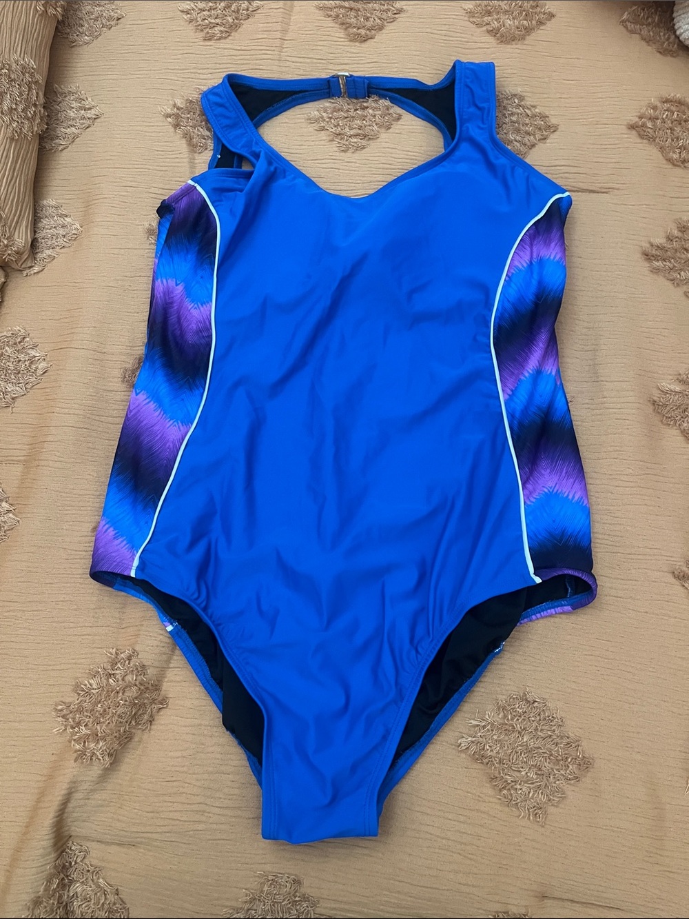 Catalina Royal Blue One-Piece Swimsuit with Purple Accents